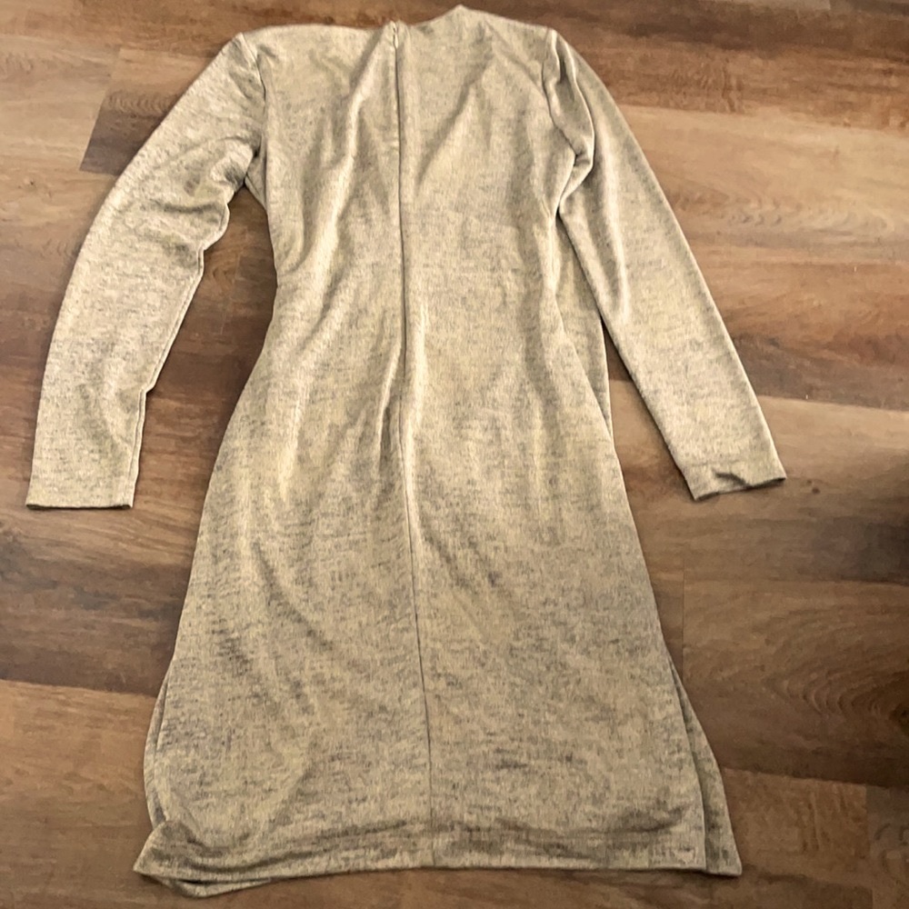 Calvin Klein Gold metallic shimmering cocktail party holiday dress